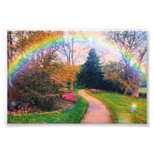Fantasy Rainbow Garden Photo Print