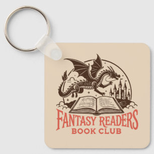 Fantasy readers book club key ring