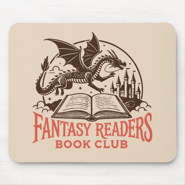 Fantasy readers book club mouse mat (Front)