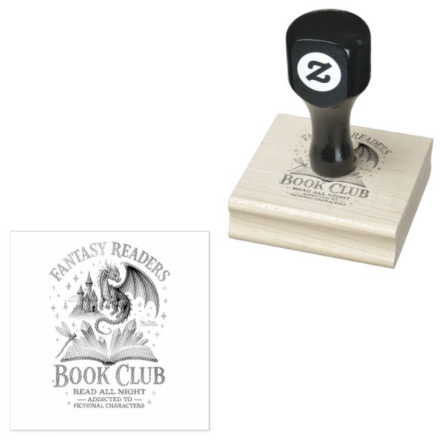 Fantasy Readers....  Rubber Stamp (Stamped)