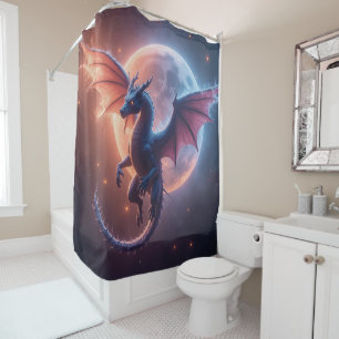 Fantasy Realm Bath Decor: Dragon Shower Curtain