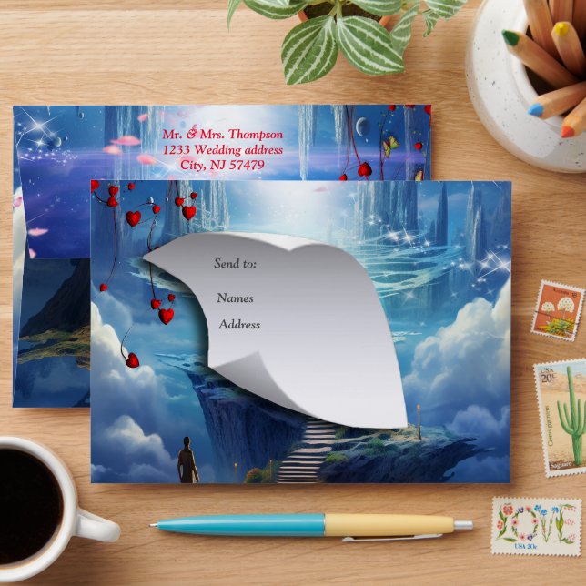 Fantasy Realms of Magic Scenery designs Envelope (Desk)