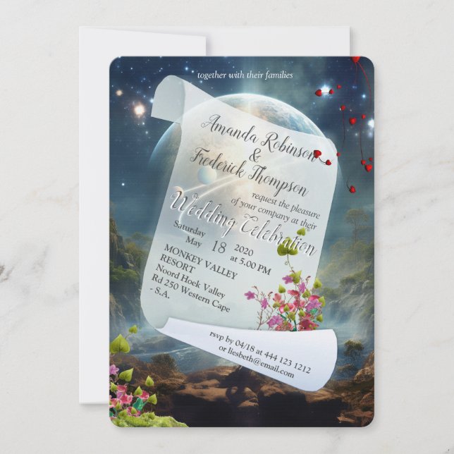 Fantasy Realms of Magic Scenery designs Invitation (Front)