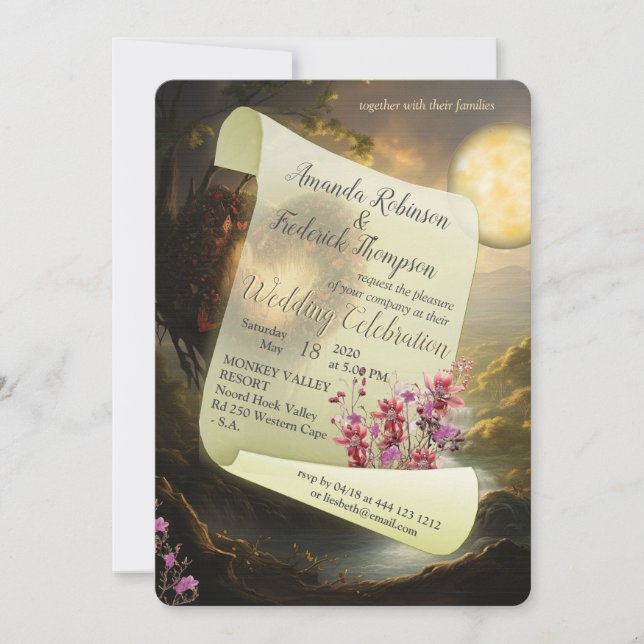 Fantasy Realms of Magic Scenery designs Invitation (Front)