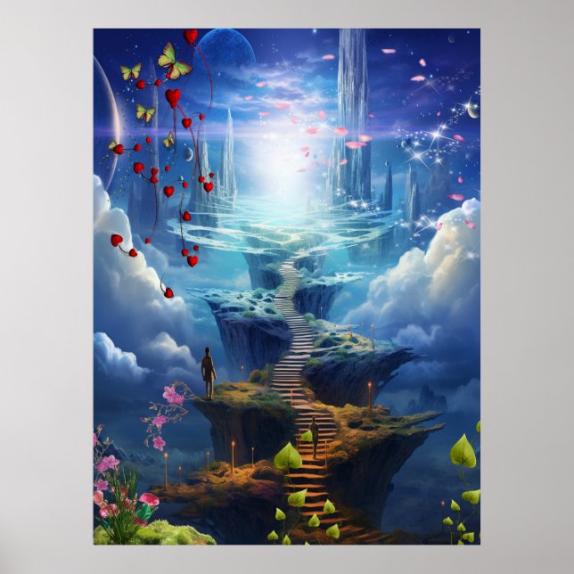 Fantasy Realms of Magic Scenery designs Poster (Front)