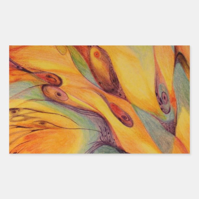 Fantasy Rectangular Sticker (Front)