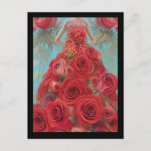 Fantasy Red Roses Wedding Dress Goth Bride Diva