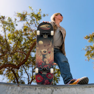 Fantasy robotic cat skateboard