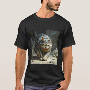 Fantasy Rocks Angry Cat T-Shirt
