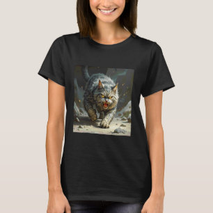 Fantasy Rocks Angry Cat T-Shirt