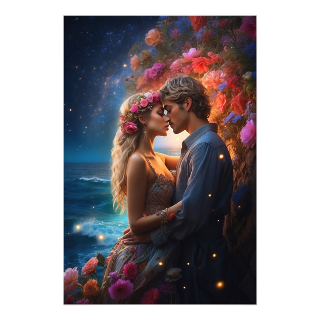 *~* Fantasy Romantic AP51 Moonlight Sea Photo Print (Front)