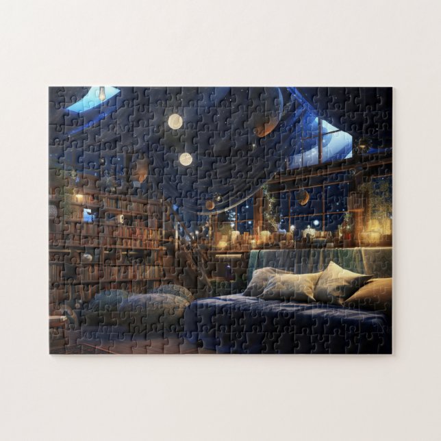 Fantasy room in the night  jigsaw puzzle (Horizontal)