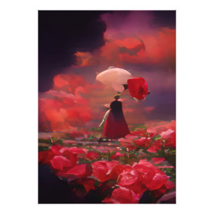 Fantasy Rose Field Under the Sky Photo Print
