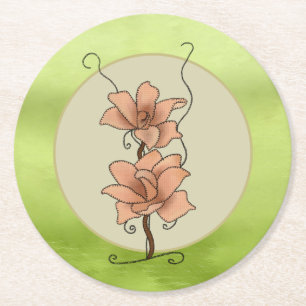 fantasy round paper coaster