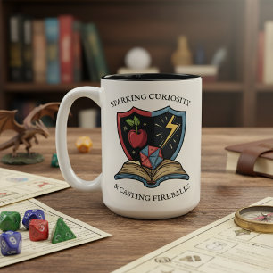 Fantasy RPG Teacher Thank You Two-Tone Coffee Mug