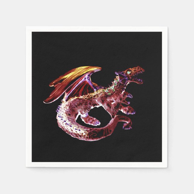 Fantasy Ruby Red Dragon x 50 Napkin (Front)