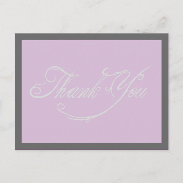 Fantasy Rustic Wedding Thank You Postcards (Front)