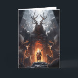 Fantasy Santa Christmas Card<br><div class="desc">The powerful Nordic God Santa Claus commands you to have a Merry Christmas in this fantasy holiday card. Change the text inside by adding your name,  or changing the phrase. You can also delete it if you want a blank card.</div>