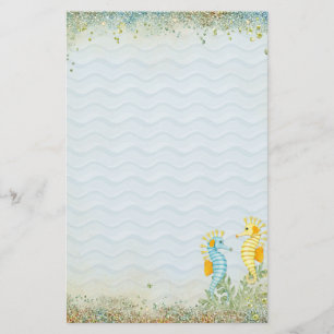 Fantasy Sea Horse and Bling Stationery