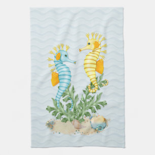Fantasy Sea Horse and Bling Tea Towel