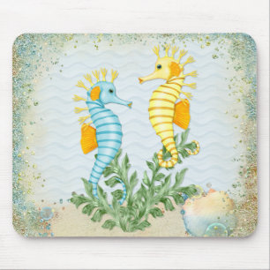 Fantasy Seahorse and Bling Mouse Mat