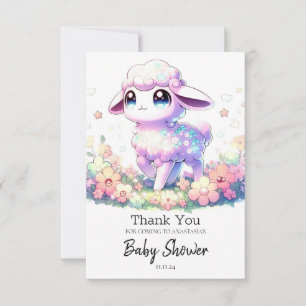 Fantasy Sheep Baby Shower Thank You Card