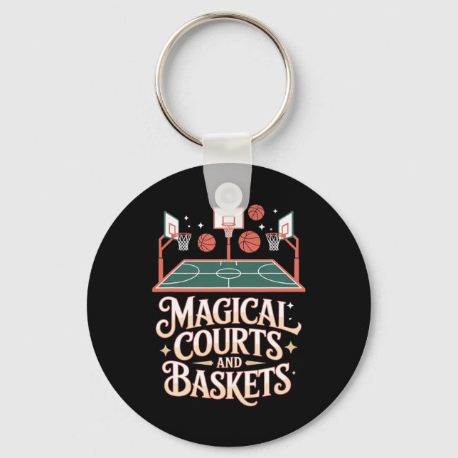 Fantasy Sketll Court Magic Draught Game Style  Key Ring (Front)