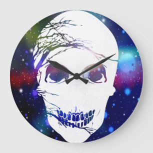 Fantasy Skull #4 Large Clock