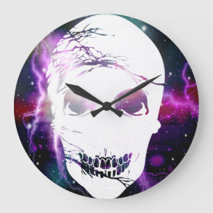 Fantasy Skull #8 Large Clock