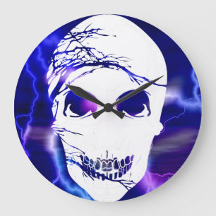Fantasy Skull #9 Large Clock