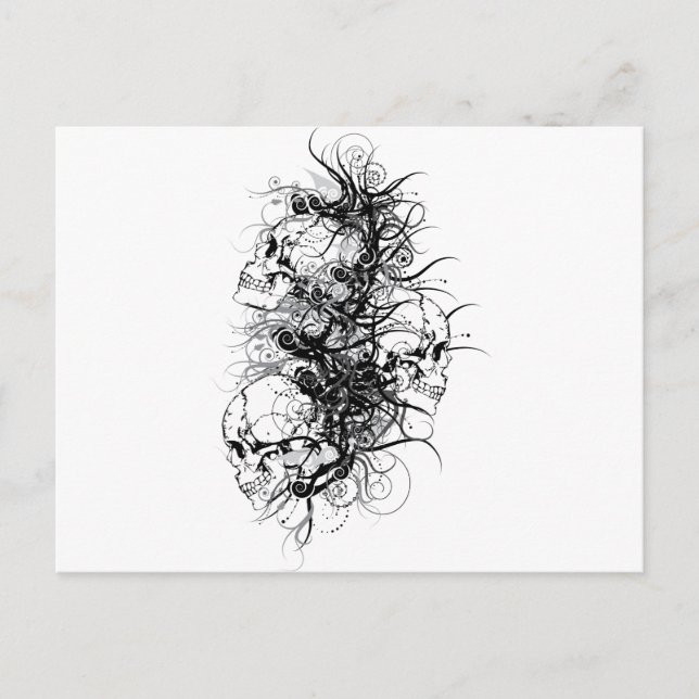 Fantasy Skulls Postcard (Front)