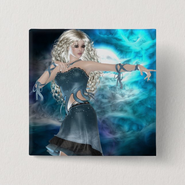 Fantasy Sky Siren 15 Cm Square Badge (Front)