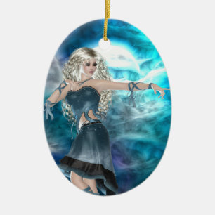 Fantasy Sky Siren Ceramic Tree Decoration