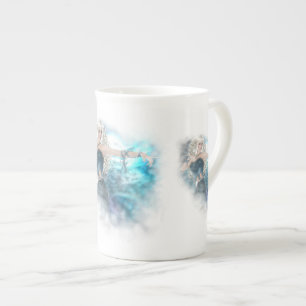 Fantasy Sky Siren Vignette Bone China Mug