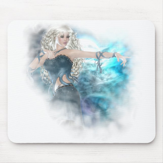 Fantasy Sky Siren Vignette Mouse Mat (Front)