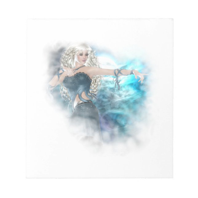 Fantasy Sky Siren Vignette Notepad (Front)