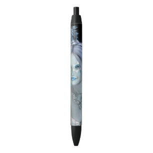 Fantasy Snow Fairy Black Ink Pen