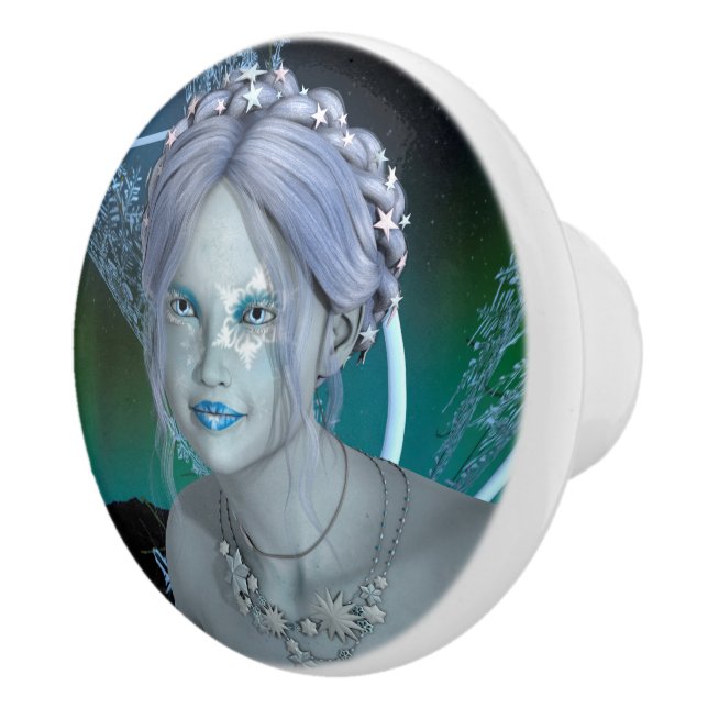 Fantasy Snow Fairy Ceramic Knob (Right)