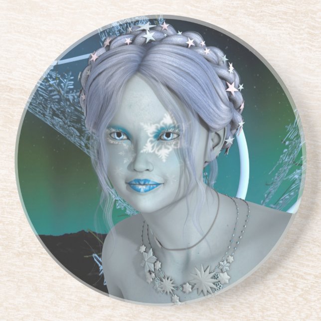 Fantasy Snow Fairy Coaster (Front)