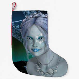 Fantasy Snow Fairy Small Christmas Stocking