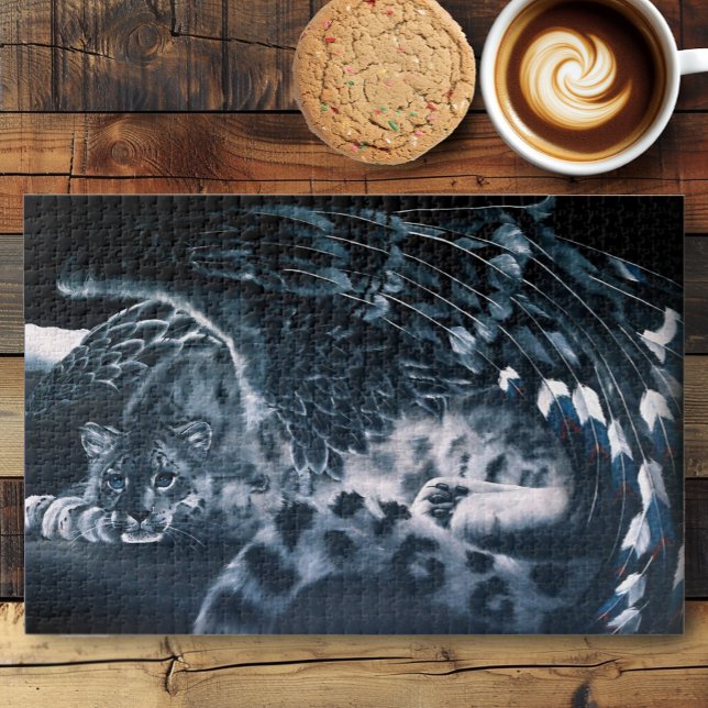 Fantasy Snow Leopard Wings Jigsaw Puzzle (Creator Uploaded)