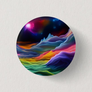 Fantasy Space Escape 3 Cm Round Badge