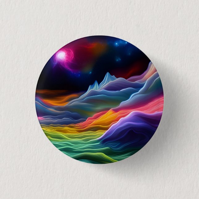 Fantasy Space Escape 3 Cm Round Badge (Front)