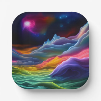 Fantasy Space Escape Paper Plate