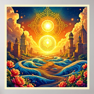 Fantasy Spiritual City Poster