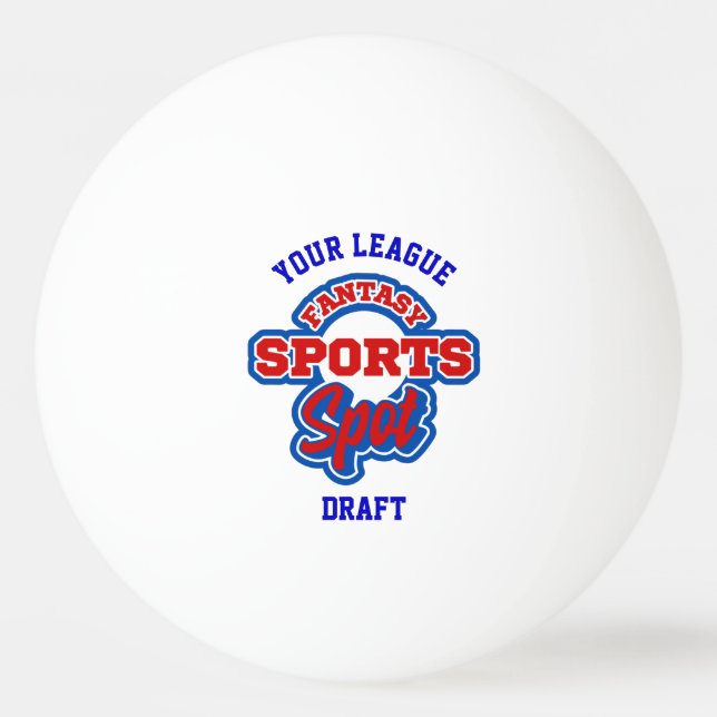 Fantasy Sports Spot Draught Pick Lottery  Ping Pong Ball (Front)