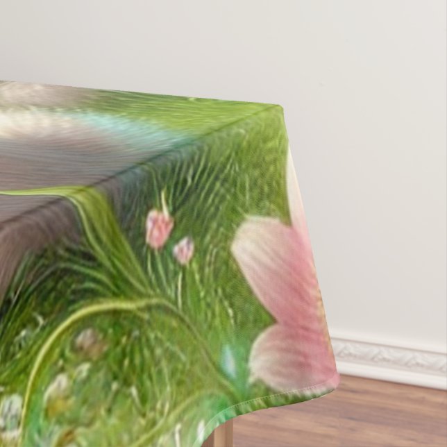 Fantasy Spring Bunny Garden Tablecloth (In Situ)