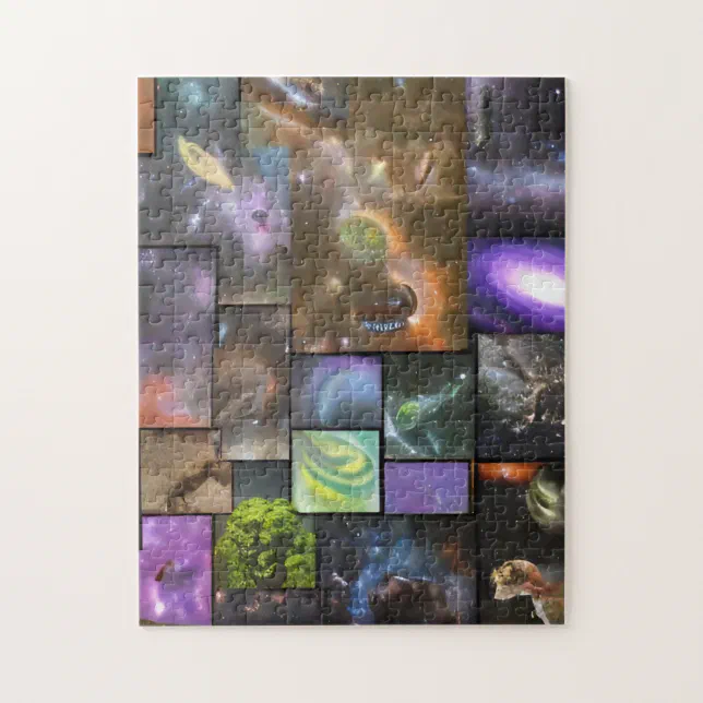 Fantasy Squared Collage of Outer Space Jigsaw Puzzle | Zazzle