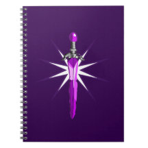Fantasy Starburst Warrior kids Spiral Notebook