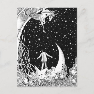 Fantasy starry sky postcard